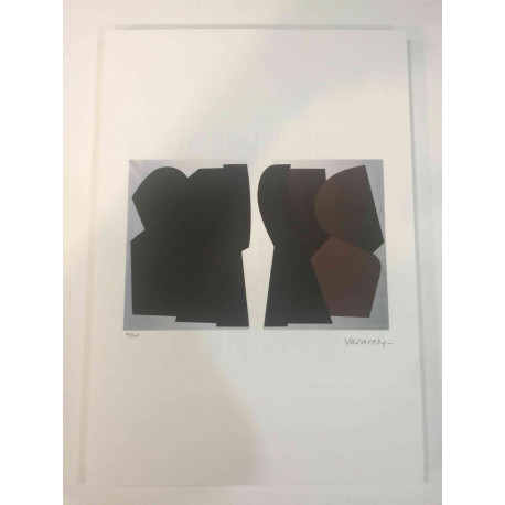 Victor Vasarely Litografia off set 35x50 cm certificat
