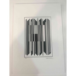 Victor Vasarely Litografia off set 35x50 cm certificat