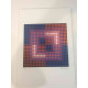 Victor Vasarely Litografia off set 35x50 cm certificat