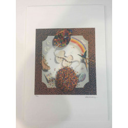 Victor Vasarely Litografia off set 35x50 cm certificat