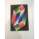Victor Vasarely Litografia off set 35x50 cm certificat