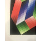 Victor Vasarely Litografia off set 35x50 cm certificat