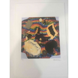 Victor Vasarely Litografia off set 35x50 cm certificat