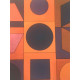 Victor Vasarely Litografia off set 35x50 cm certificat
