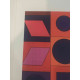 Victor Vasarely Litografia off set 35x50 cm certificat