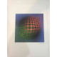 Victor Vasarely Litografia off set 35x50 cm certificat