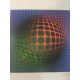 Victor Vasarely Litografia off set 35x50 cm certificat