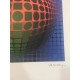 Victor Vasarely Litografia off set 35x50 cm certificat