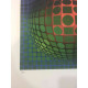 Victor Vasarely Litografia off set 35x50 cm certificat