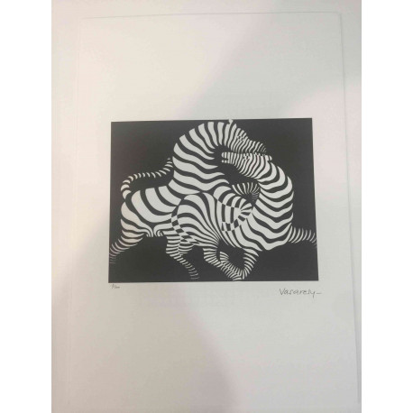 Victor Vasarely Lithographie hors set 35x50 cm certifiée