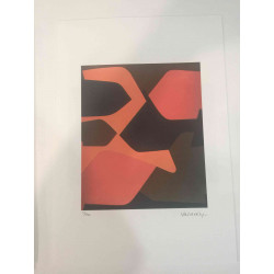 Victor Vasarely Litografia off set 35x50 cm certificat