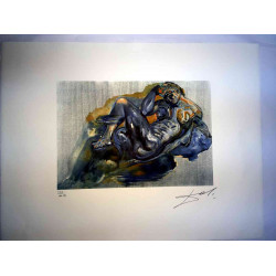 Salvador Dalí Litografía off set 50x65 cm certificado