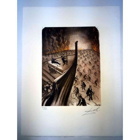 Salvador Dalí Litografía off set 50x65 cm certificado