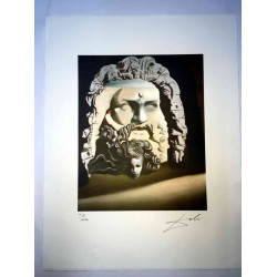 Salvador Dali Lithografie off set 50x65 cm gecertificeerd