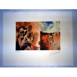 Salvador Dali Off set lithograph cm 50x65 certified