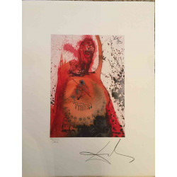 Salvador Dali Litografia off set cm 50x65   certificata