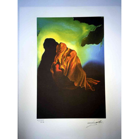 Salvador Dali Lithographie hors set 50x65 cm certifiée