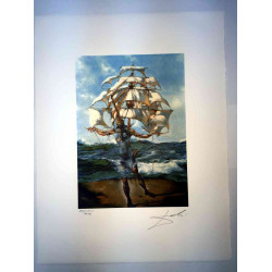 Salvador Dali Lithographie hors set 50x65 cm certifiée