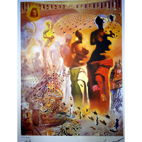 Salvador Dali Off set lithograph cm 50x65 certified