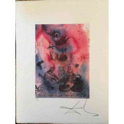 Salvador Dalí Litografía off set 50x65 cm certificado