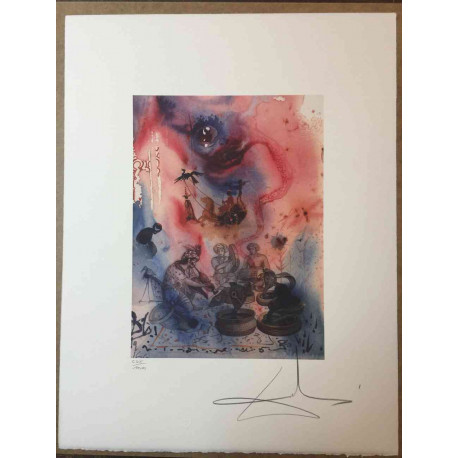 Litografická súprava Salvador Dali certifikovaná 50x65 cm