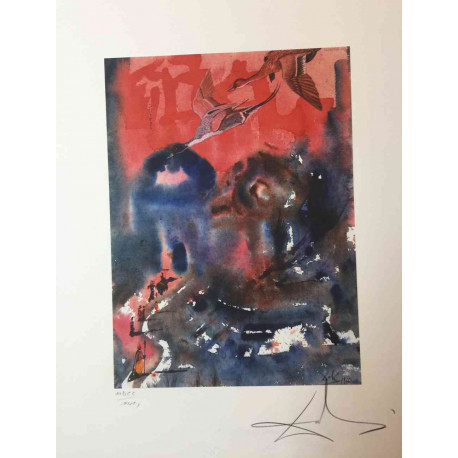 Salvador Dali Litografia off set cm 50x65   certificata