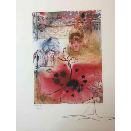 Salvador Dali Lithographie hors set 50x65 cm certifiée