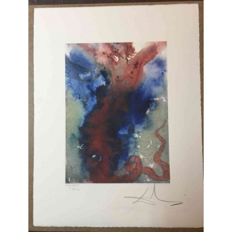 Salvador Dali Lithographie hors set 50x65 cm certifiée