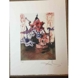 Salvador Dali Lithografie off set 50x65 cm gecertificeerd