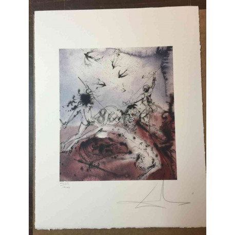 Salvador Dali Litografia off set cm 50x65   certificata