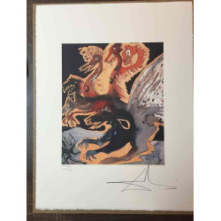 Salvador Dalí Litografía off set 50x65 cm certificado