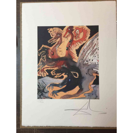 Salvador Dalí Litografía off set 50x65 cm certificado