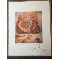Salvador Dali Lithographie hors set 50x65 cm certifiée