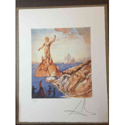 Salvador Dali Off set lithograph cm 50x65 certified