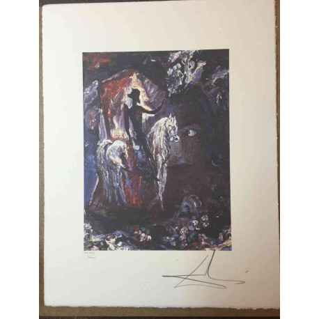 Salvador Dali Lithografie off set 50x65 cm gecertificeerd