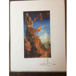 Salvador Dali 50x65 cm-ko litografia-sorta ziurtatua