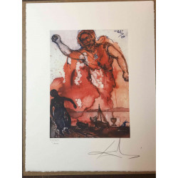 Salvador Dali Lithografie off set 50x65 cm gecertificeerd