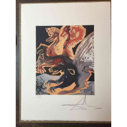 Salvador Dali Lithografie off set 50x65 cm gecertificeerd