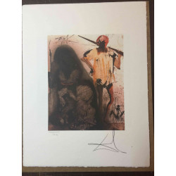 Salvador Dalí Litografía off set 50x65 cm certificado
