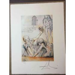 Offset litograficzny Salvadora Dali z certyfikatem 50x65 cm