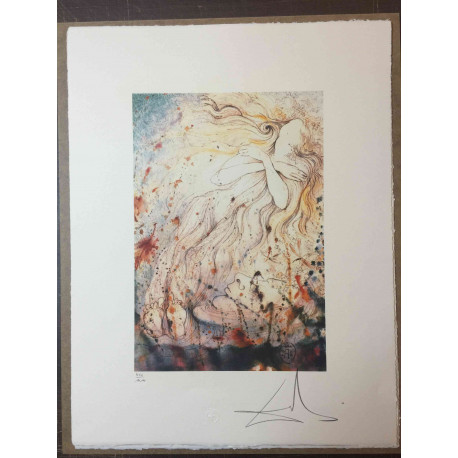 Offset litograficzny Salvadora Dali z certyfikatem 50x65 cm