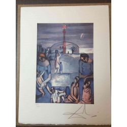 Salvador Dalí Litografía off set 50x65 cm certificado