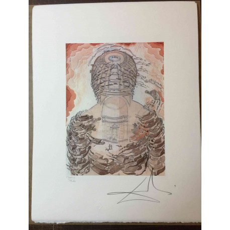 Salvador Dali Off set lithograph cm 50x65 certified