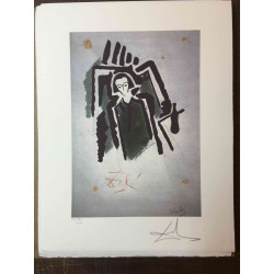 Salvador Dali Off set lithograph cm 50x65 certified