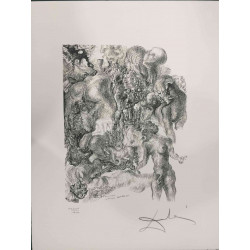 Salvador Dali Lithographie hors set 50x65 cm certifiée