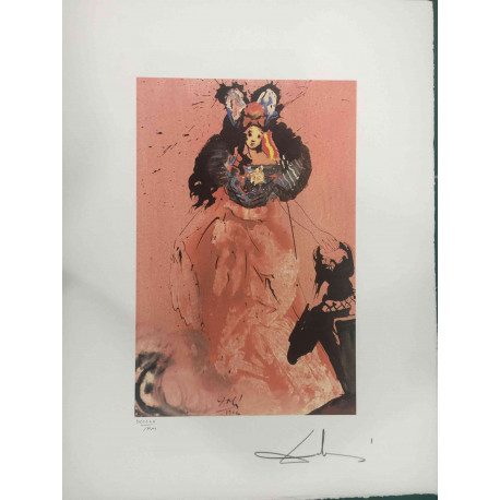 Litografía Salvador Dali off set 50x65 cm certificada