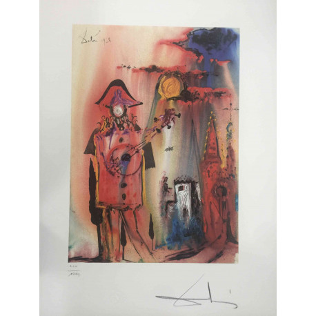 Salvador Dali Off set lithograph cm 50x65 certified