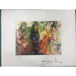 Salvador Dali 50x65 cm-ko litografia-sorta ziurtatua