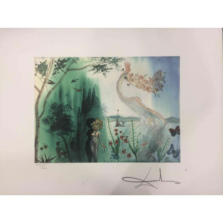 Offset litograficzny Salvadora Dali z certyfikatem 50x65 cm