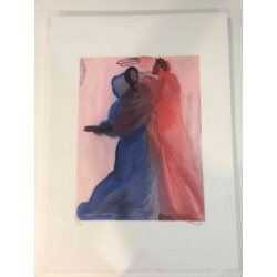 Salvador Dali Off set lithograph cm 50x70 certified